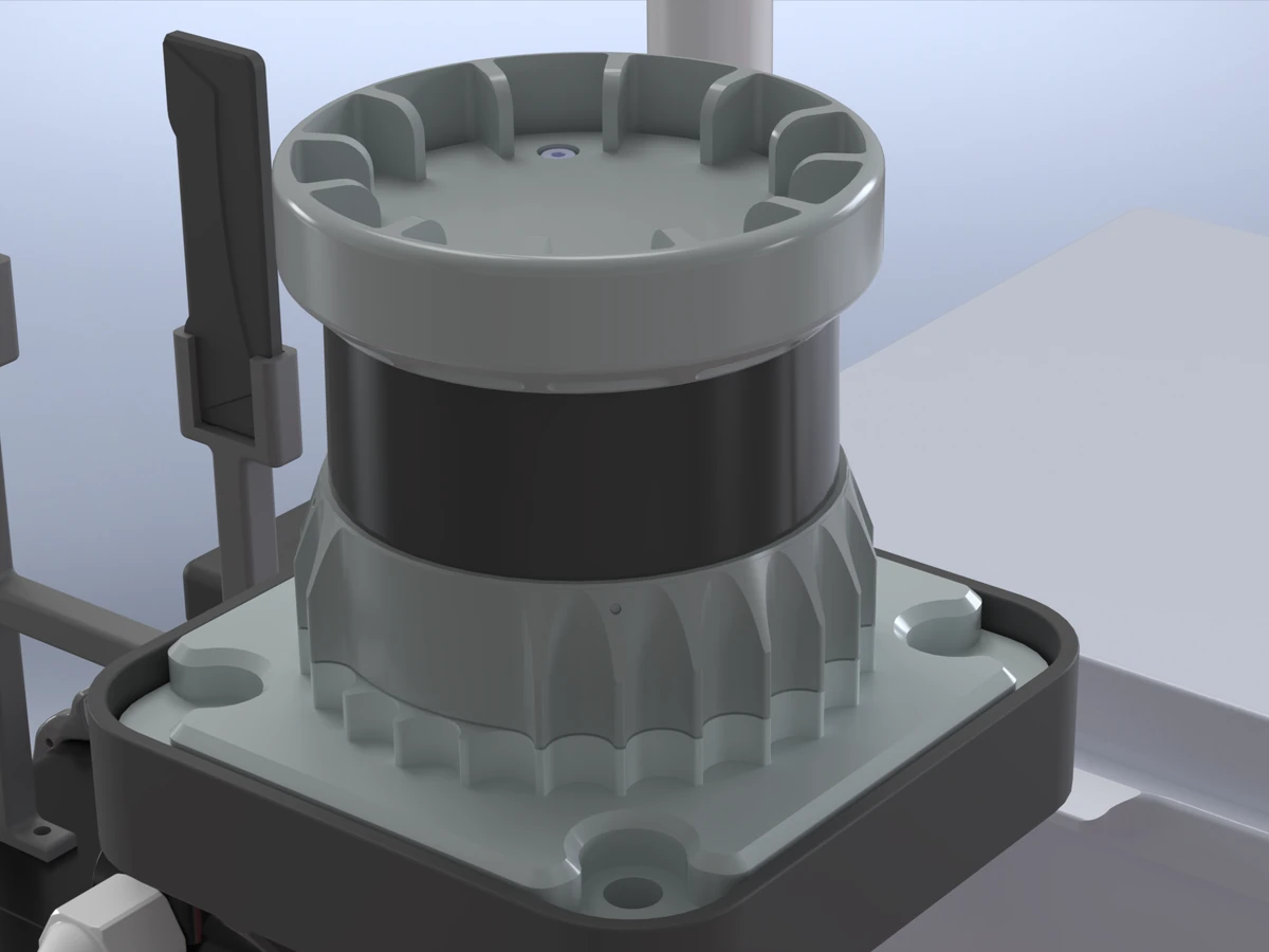 Ouster LiDAR on the USV perception mast